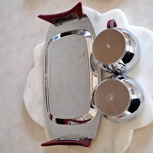 SALE! Glohill MCM vintage cream and sugar set on tray - Picture 10 of 10